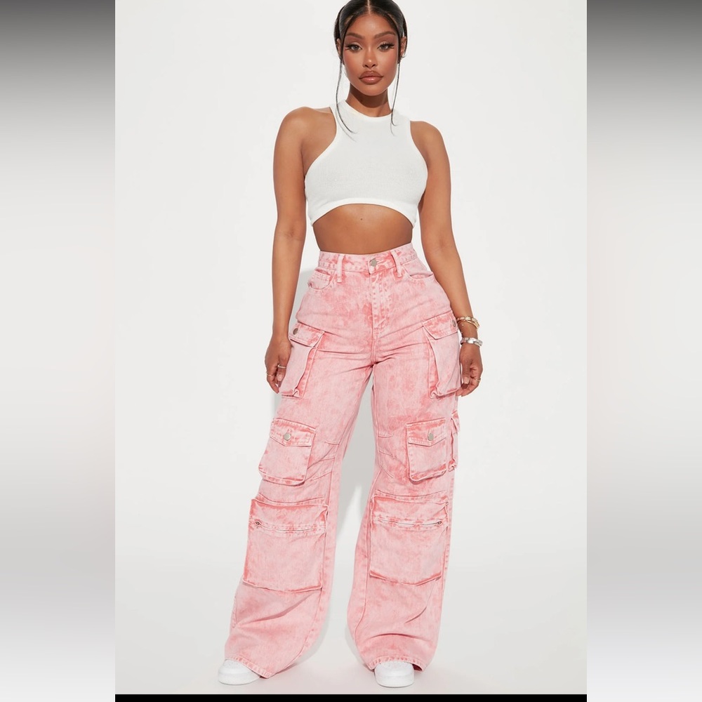 Lilly high rise cargo jeans